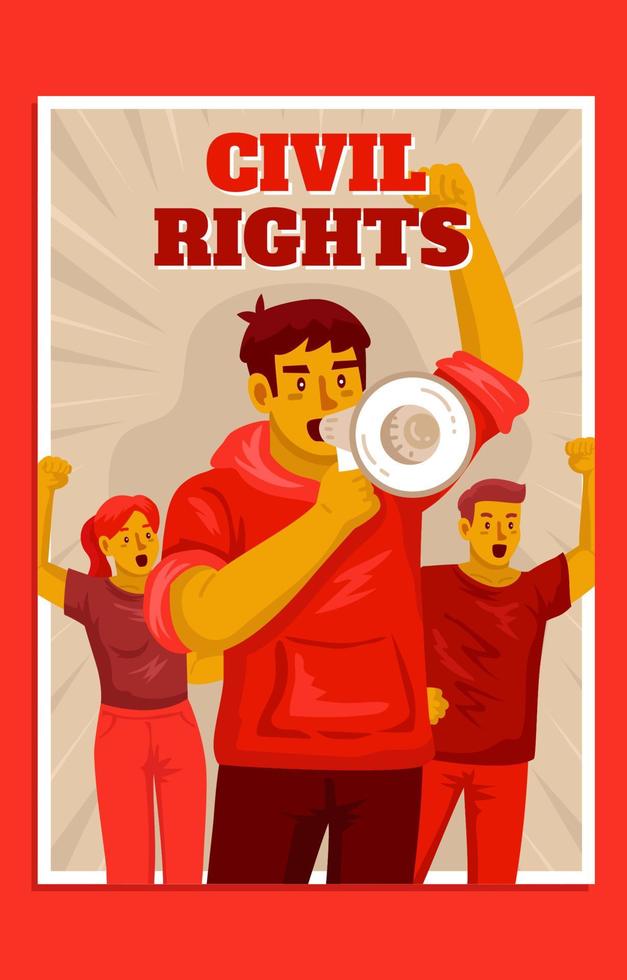 Civil Rights Poster Template vector