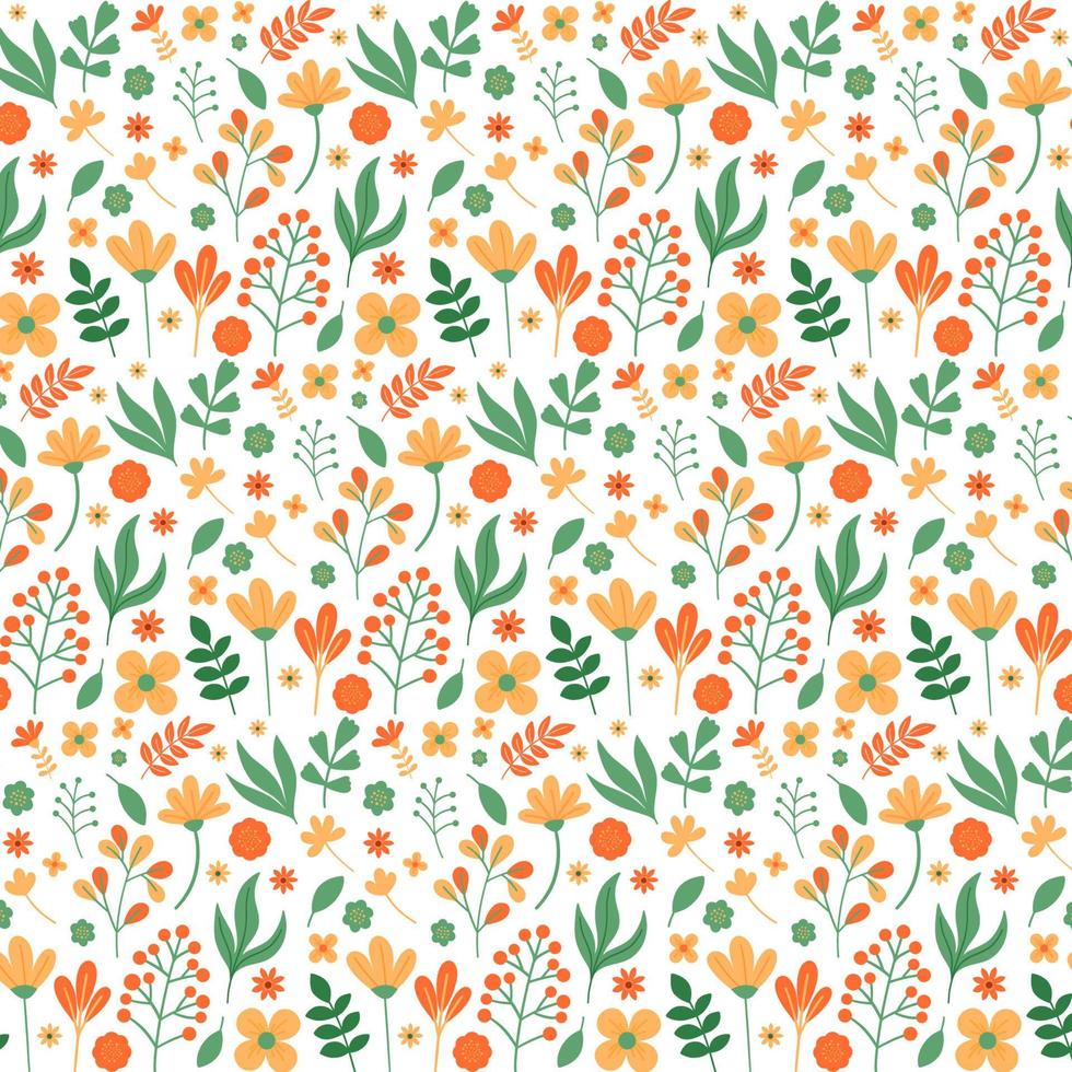 Spring Floral Seamless Pattern Background vector