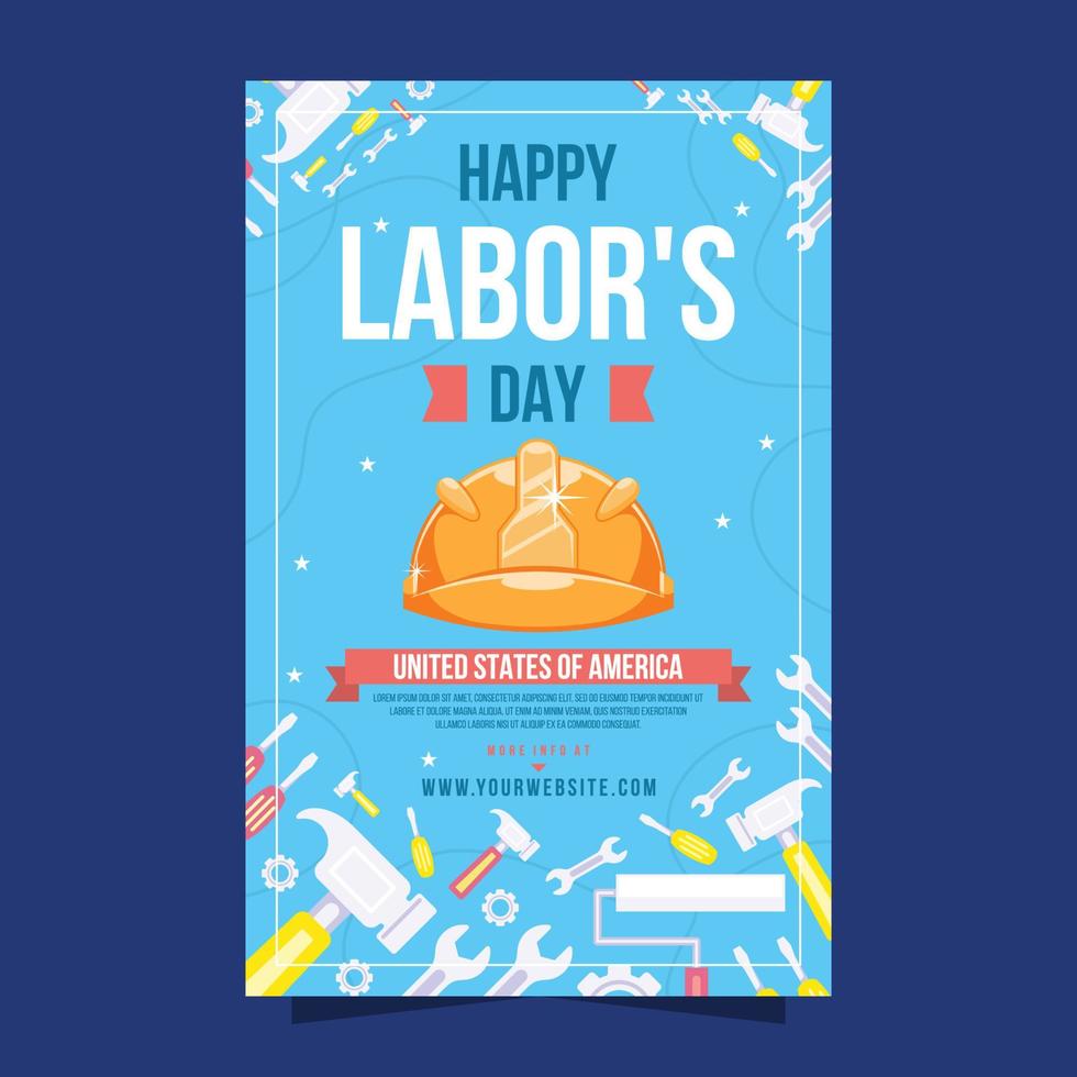 Happy Labor's Day Poster Concept vector