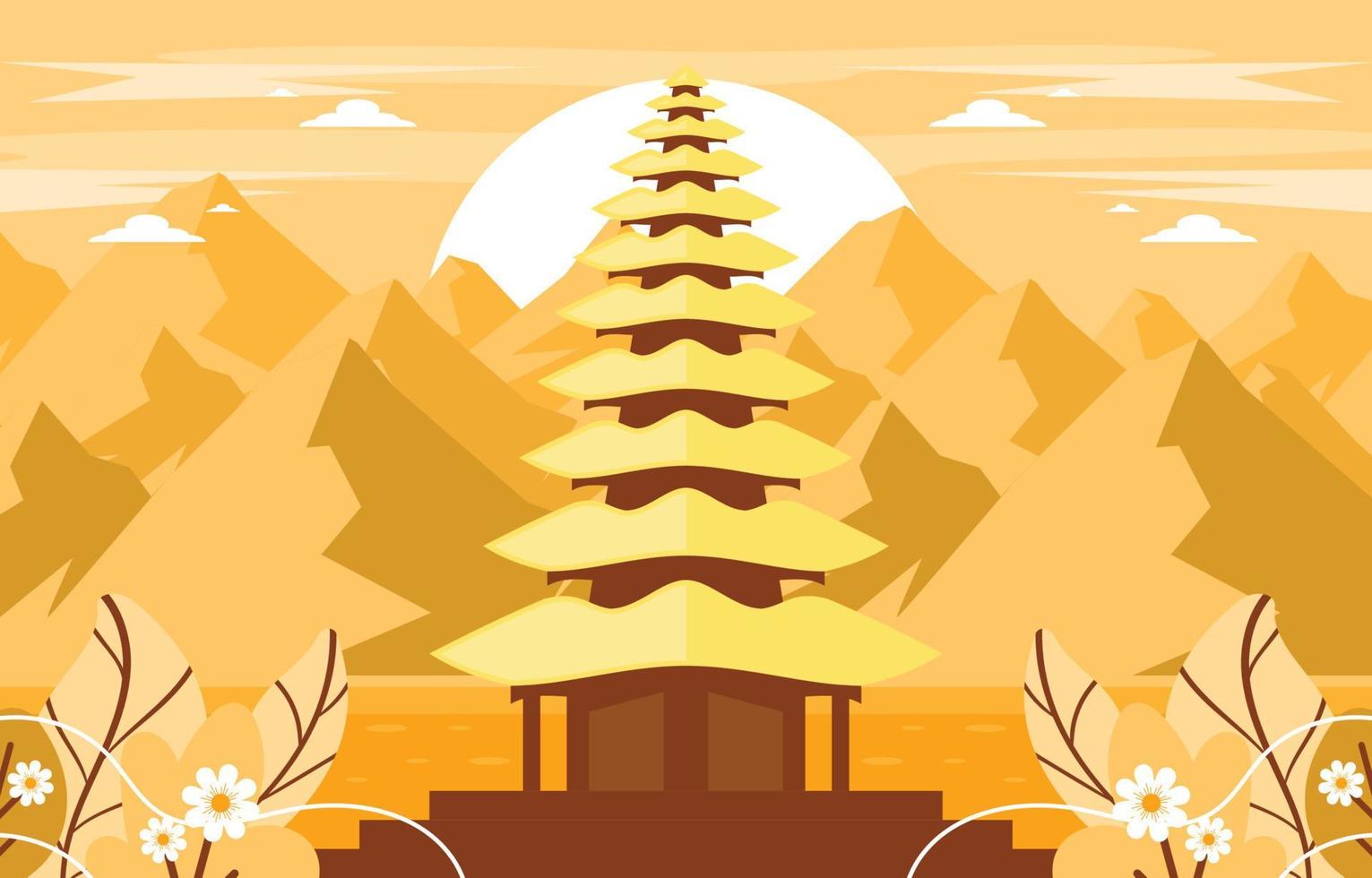Nyepi Day of Silence Background vector