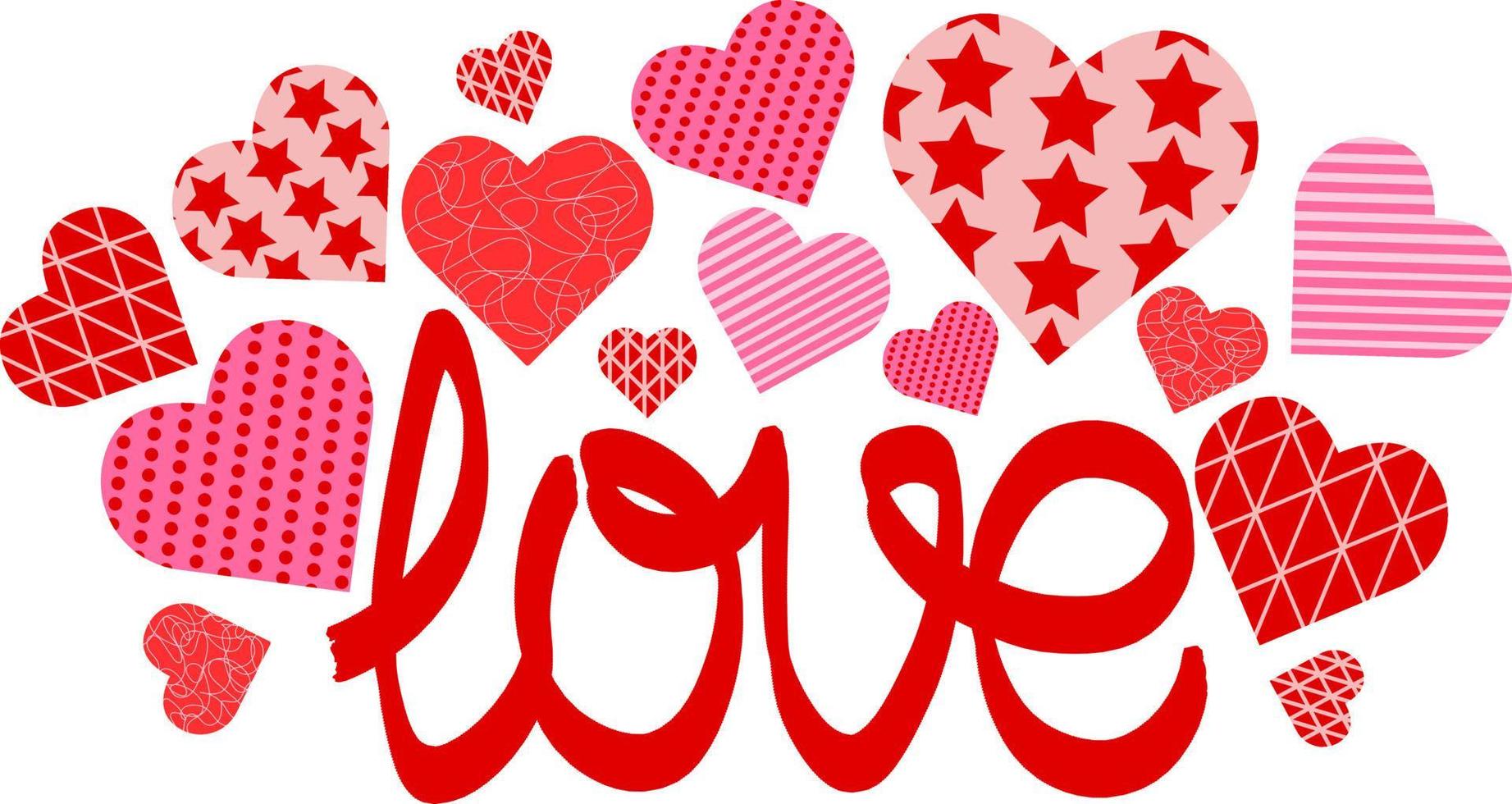 A postcard with a declaration of love vector