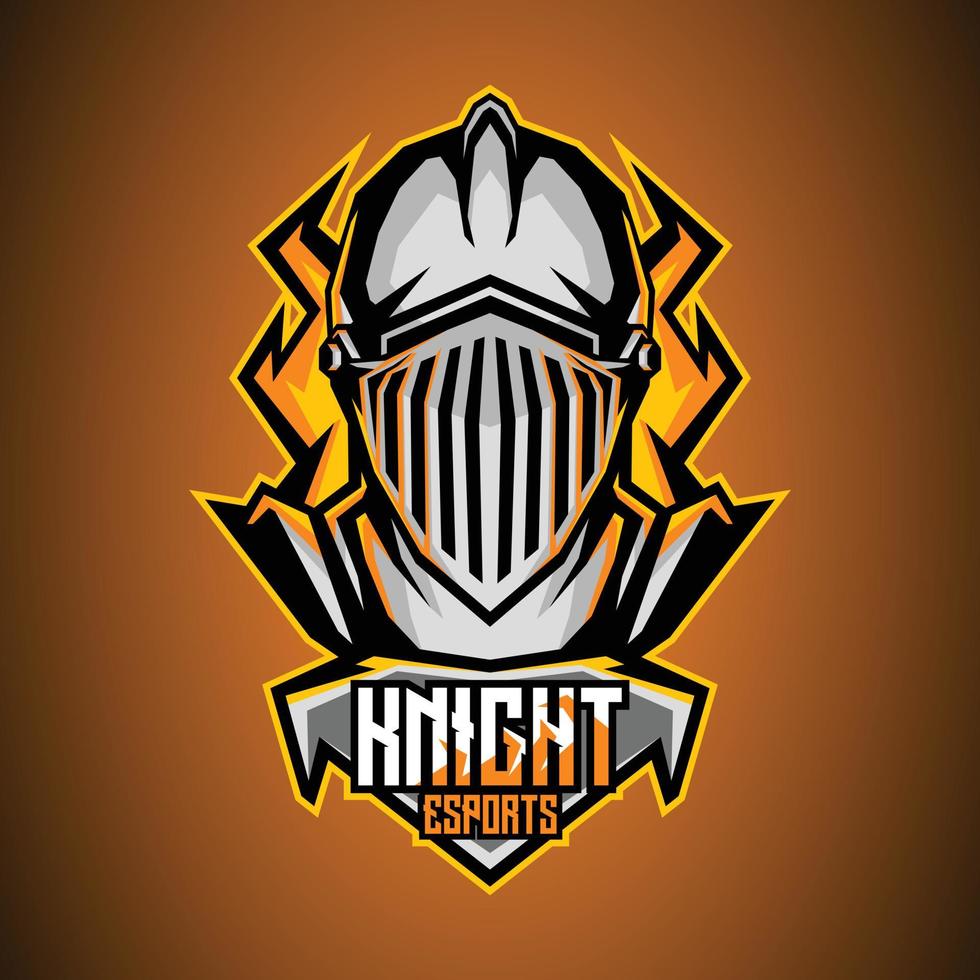 Esport mascot of medieval knight head vector