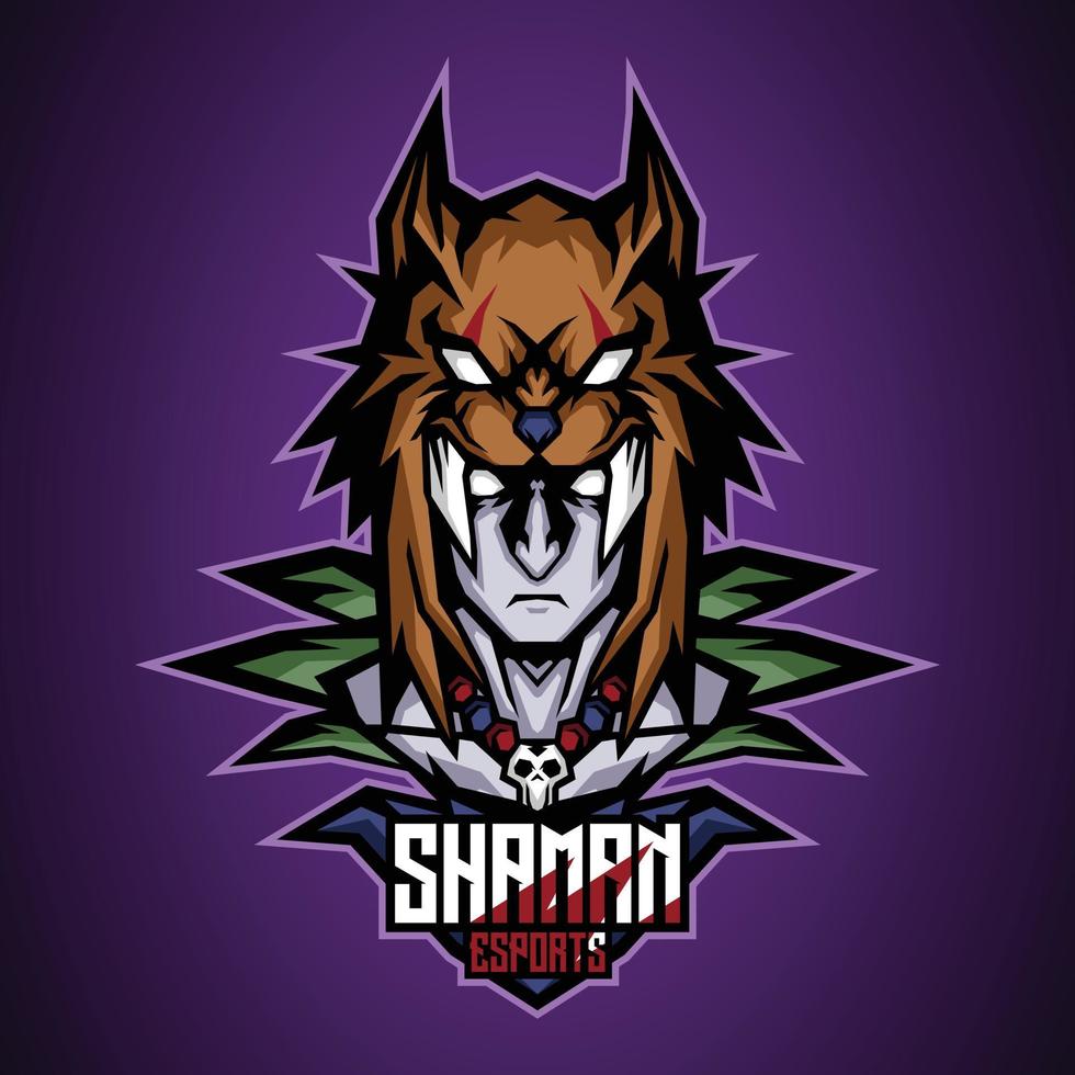 Esport mascot of shaman head vector