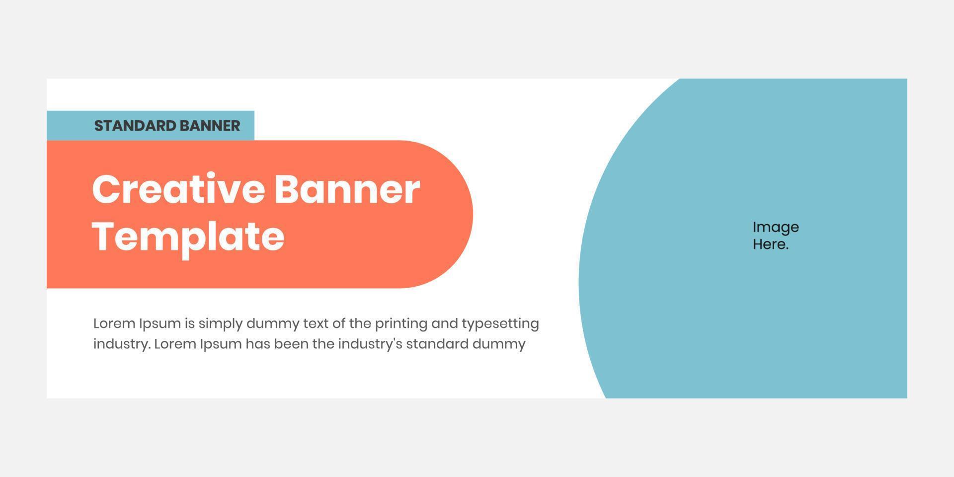 Minimalist creative banner template, suitable for content marketing tool, printing, advertising vector