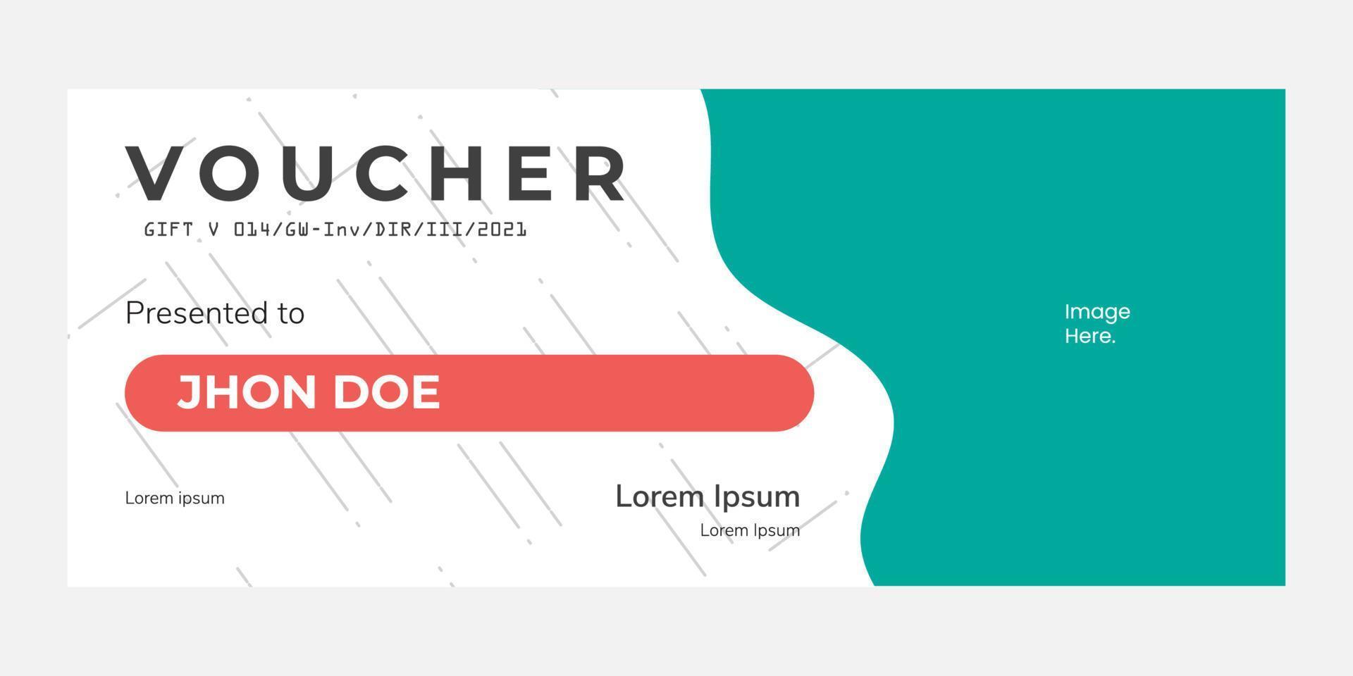 Modern creative voucher template, suitable for marketing tool and content media social vector