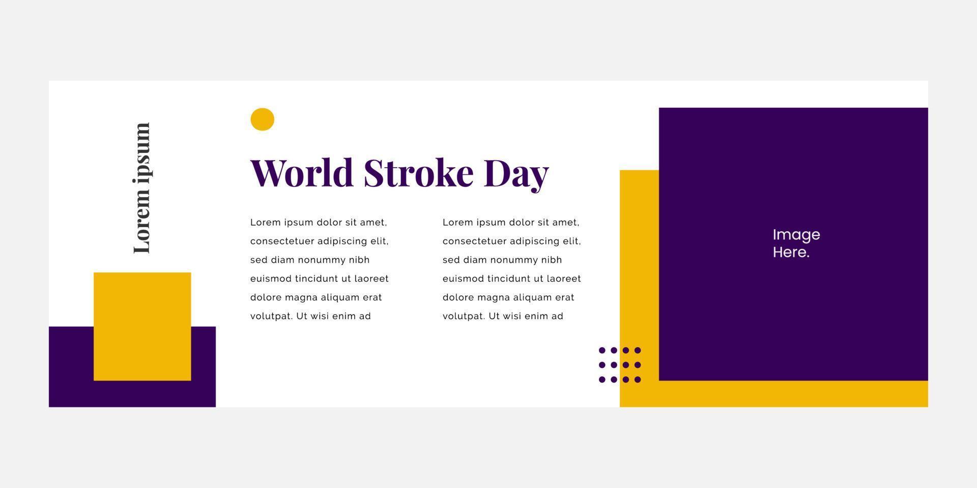 World stroke day creative banner template, suitable for marketing tool and content media social vector