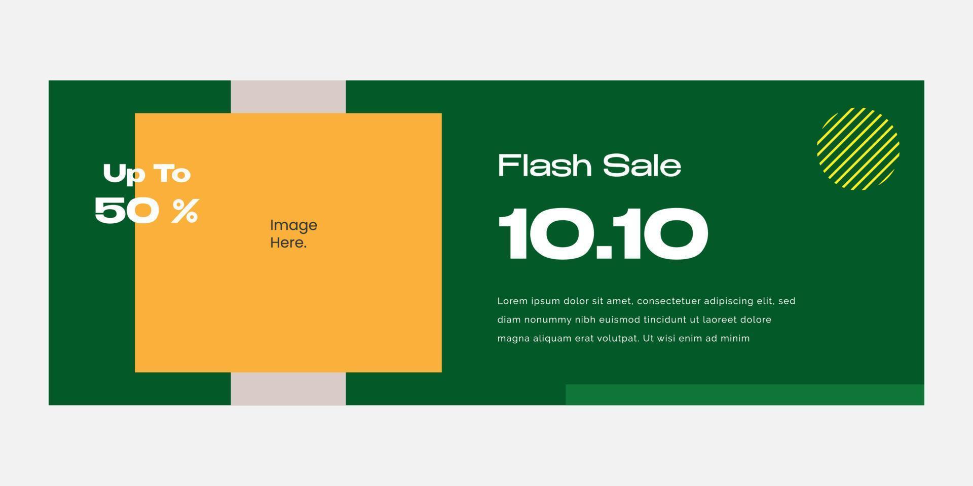 Flash sale 10.10 creative banner template, suitable for marketing tool and content media social vector