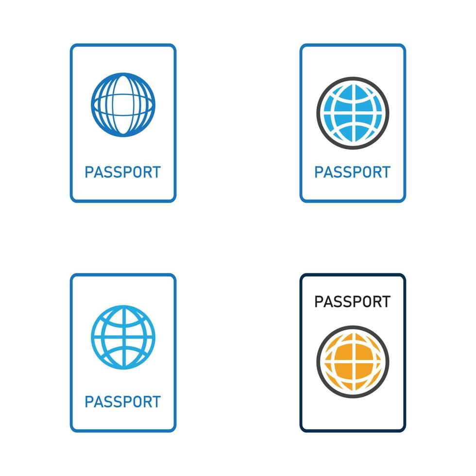 icono de vector de pasaporte internacional - viaje, embarque, aeropuerto, ilustración de vector de documento