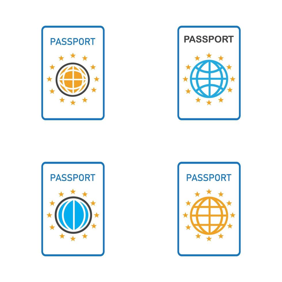 icono de vector de pasaporte internacional - viaje, embarque, aeropuerto, ilustración de vector de documento