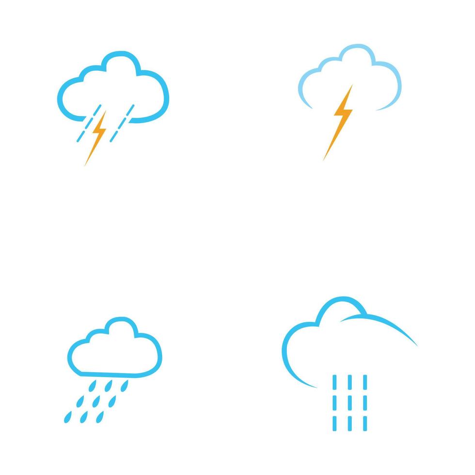 Gotas de lluvia icono logo diseño ilustración vectorial vector