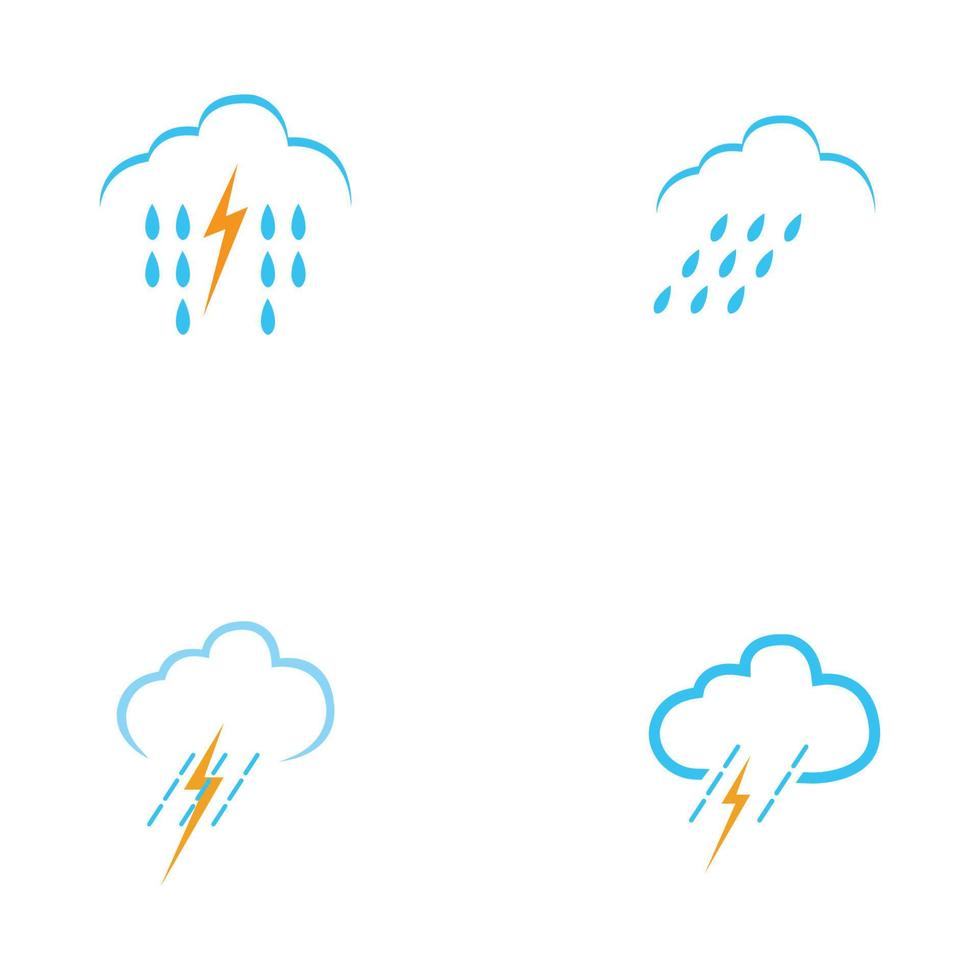 Gotas de lluvia icono logo diseño ilustración vectorial vector