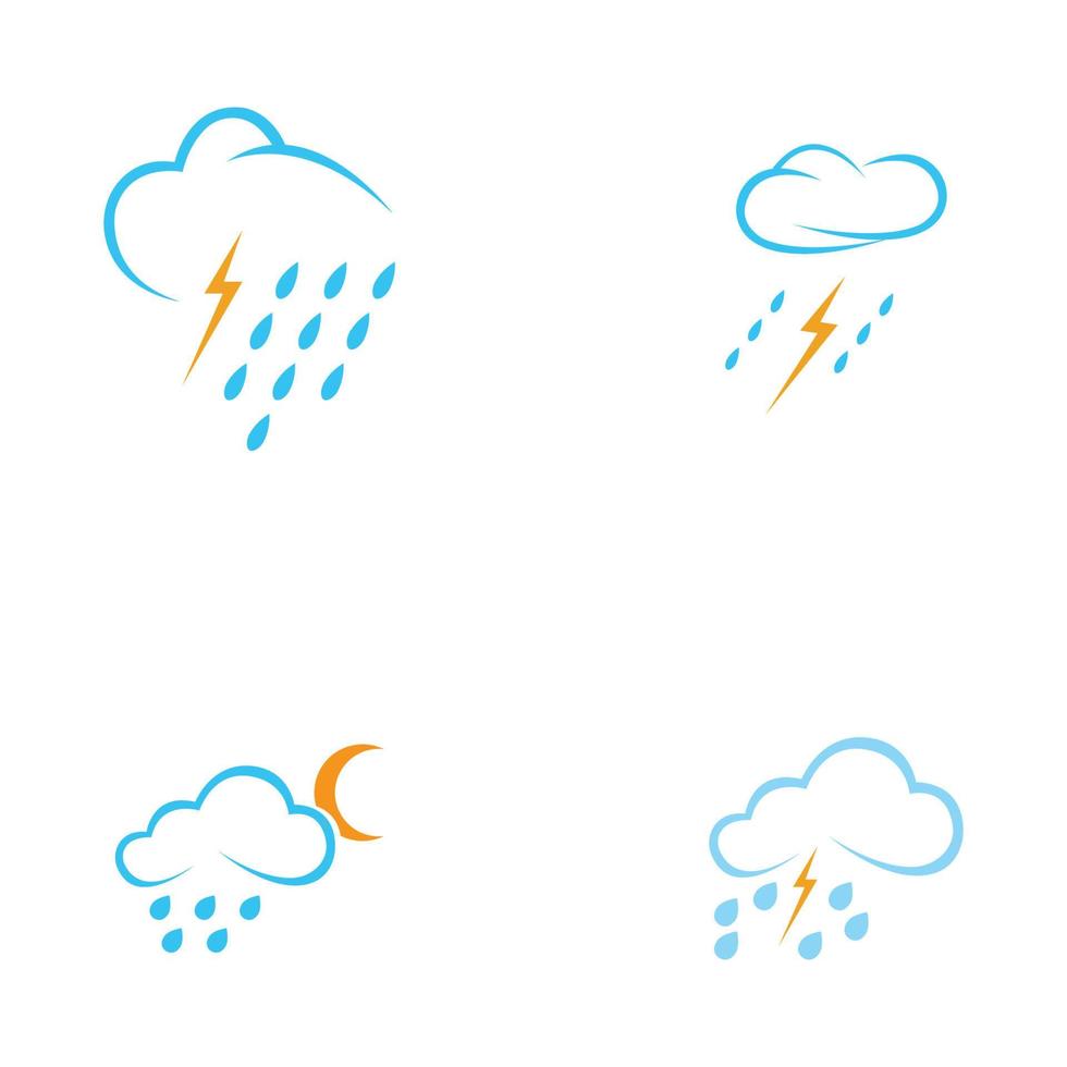 Gotas de lluvia icono logo diseño ilustración vectorial vector