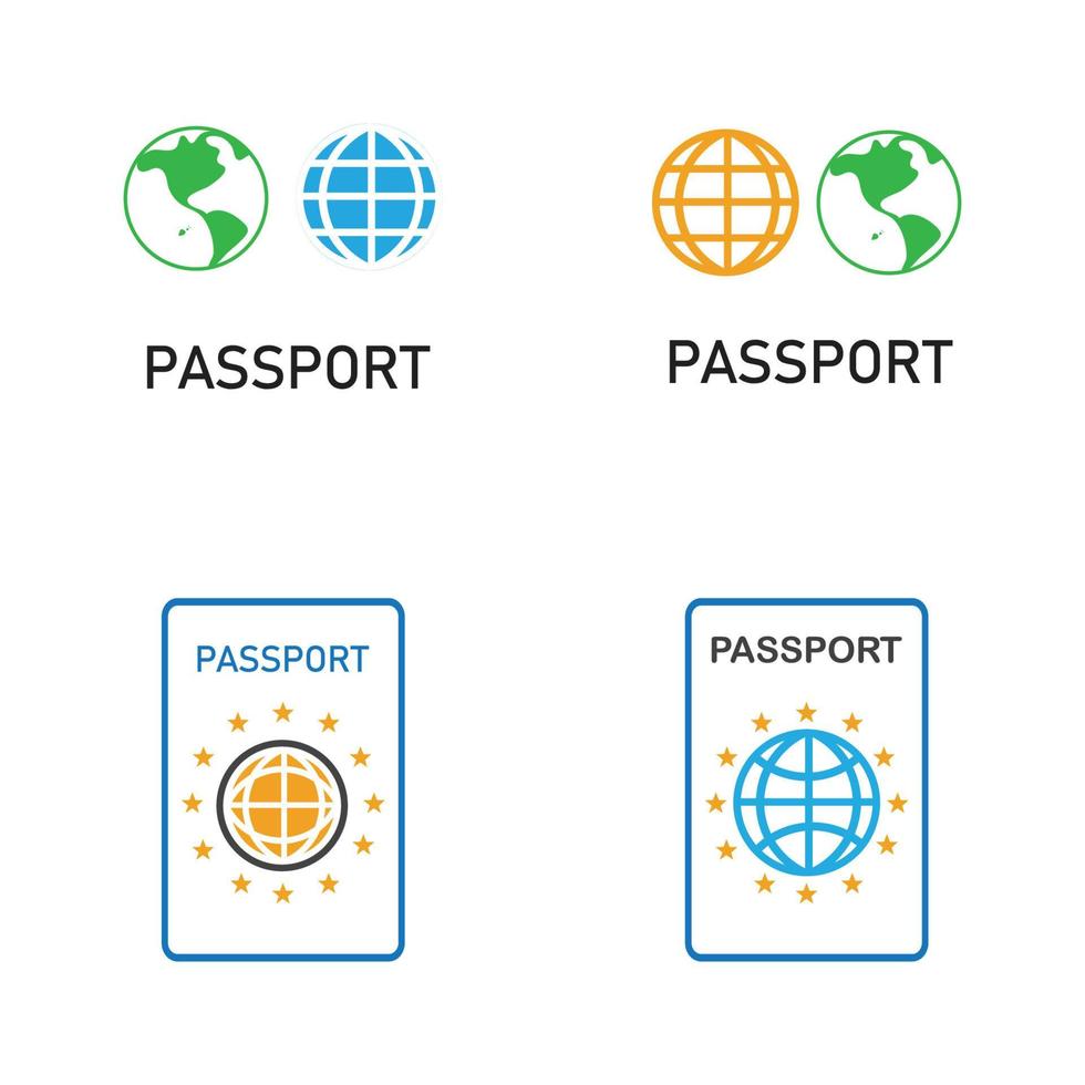 icono de vector de pasaporte internacional - viaje, embarque, aeropuerto, ilustración de vector de documento