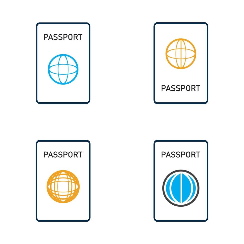 icono de vector de pasaporte internacional - viaje, embarque, aeropuerto, ilustración de vector de documento