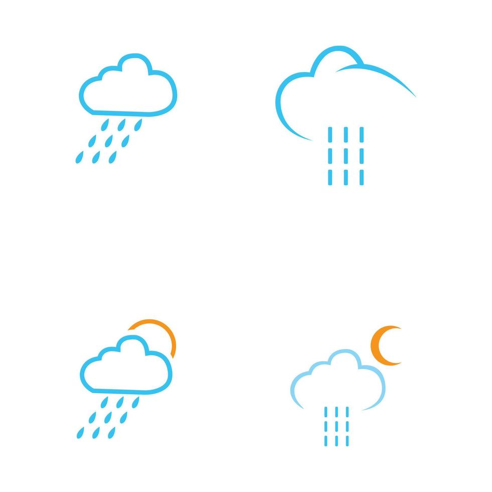 raindrops icon logo vector illustration design