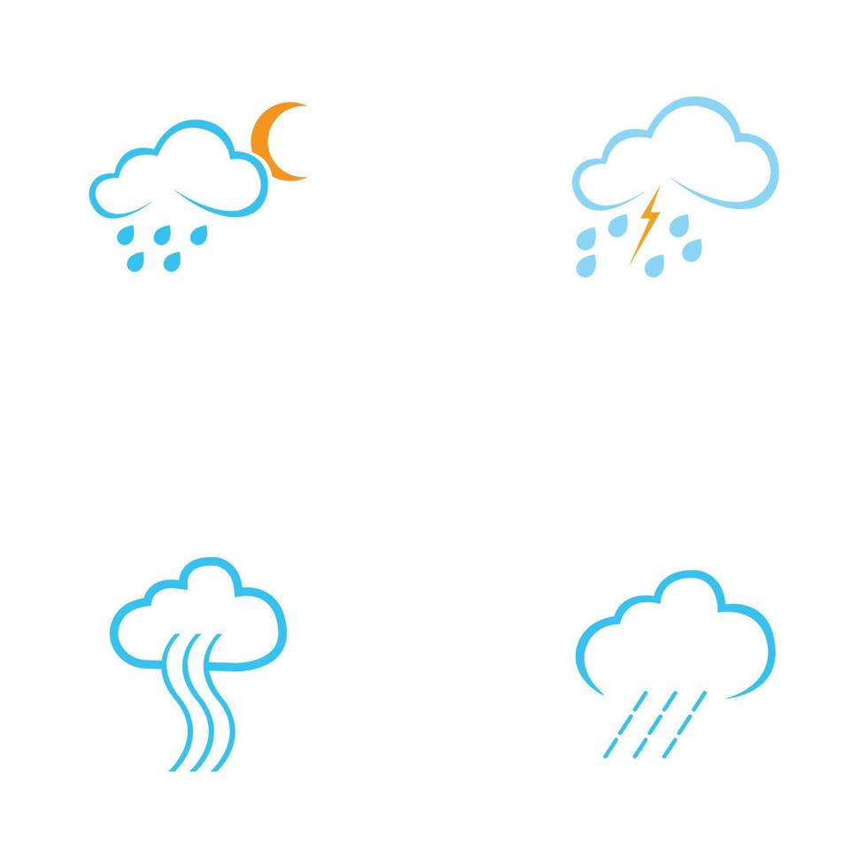 Gotas de lluvia icono logo diseño ilustración vectorial vector