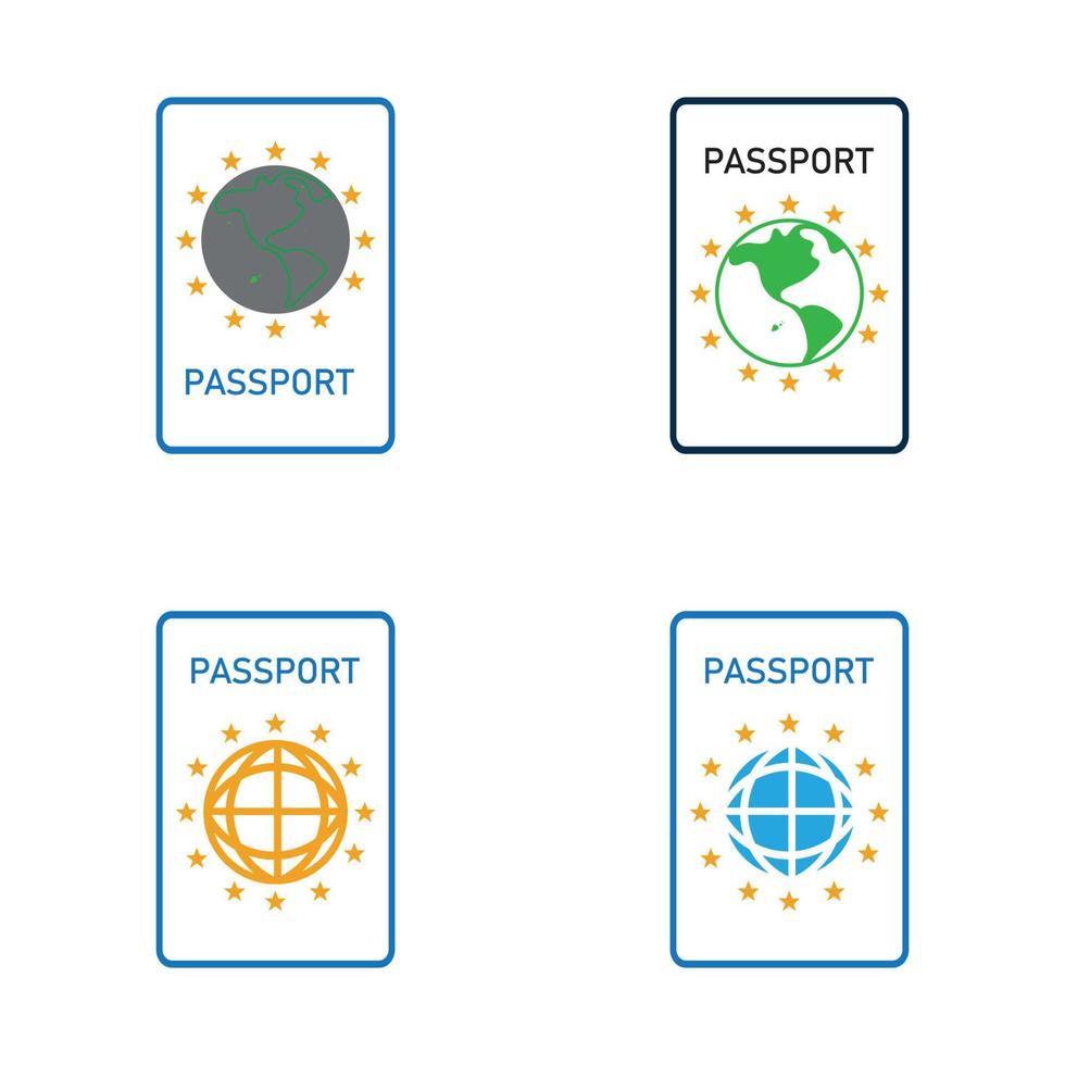 icono de vector de pasaporte internacional - viaje, embarque, aeropuerto, ilustración de vector de documento