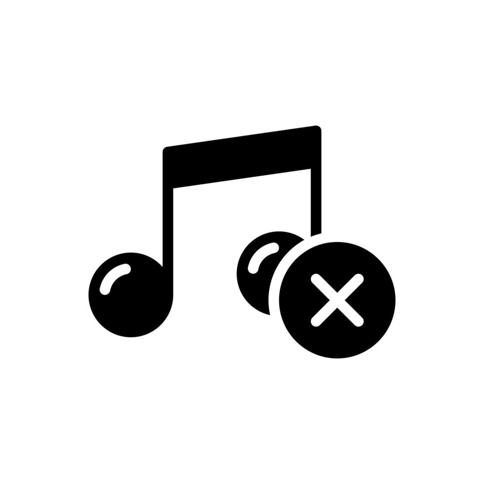 no sound solid style icon vector