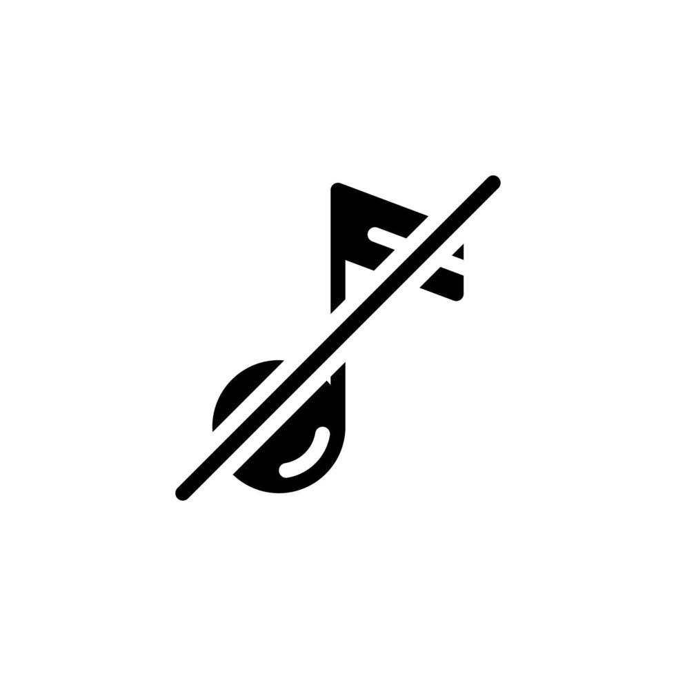 no sound solid style icon vector