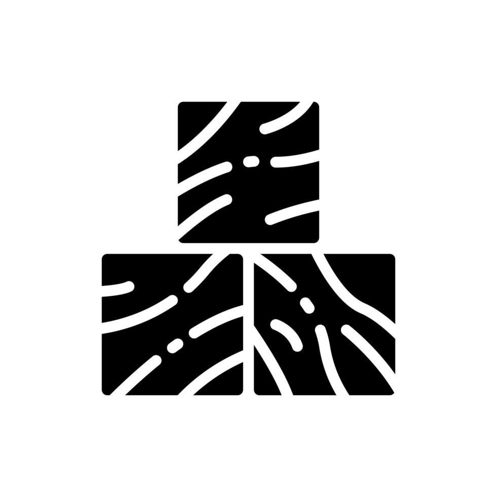 wood solid style icon vector