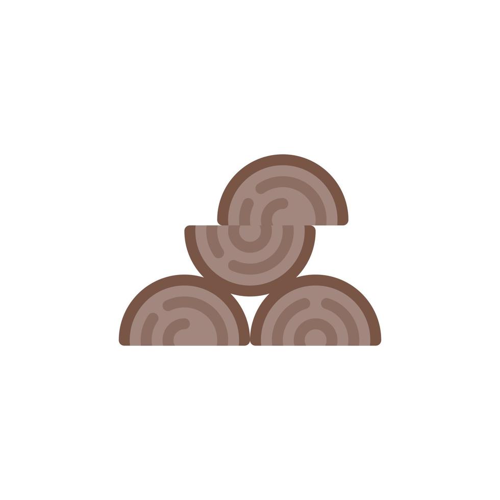 wood flat style icon vector