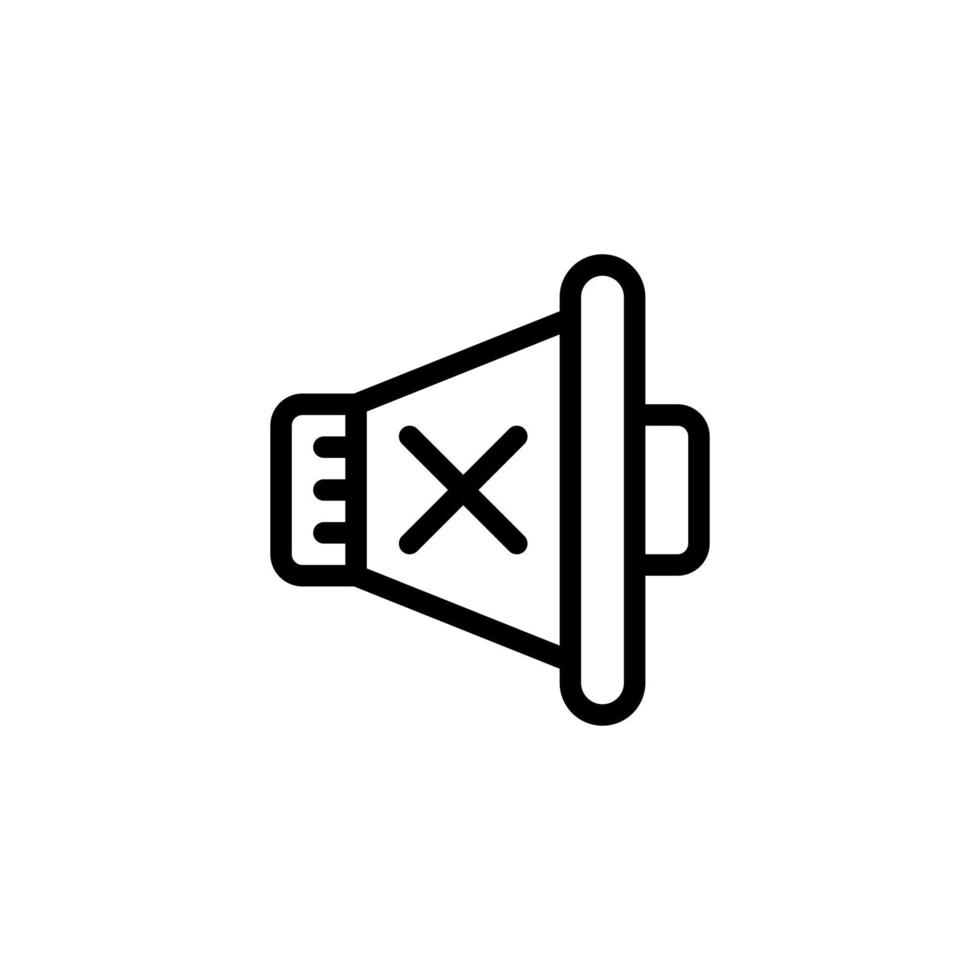 no sound line style icon vector