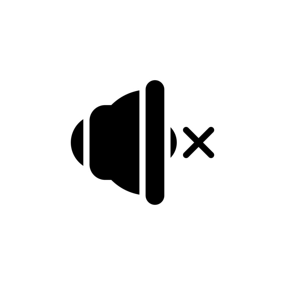 no sound solid style icon vector