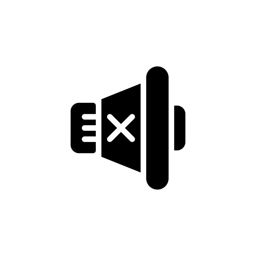 no sound solid style icon vector