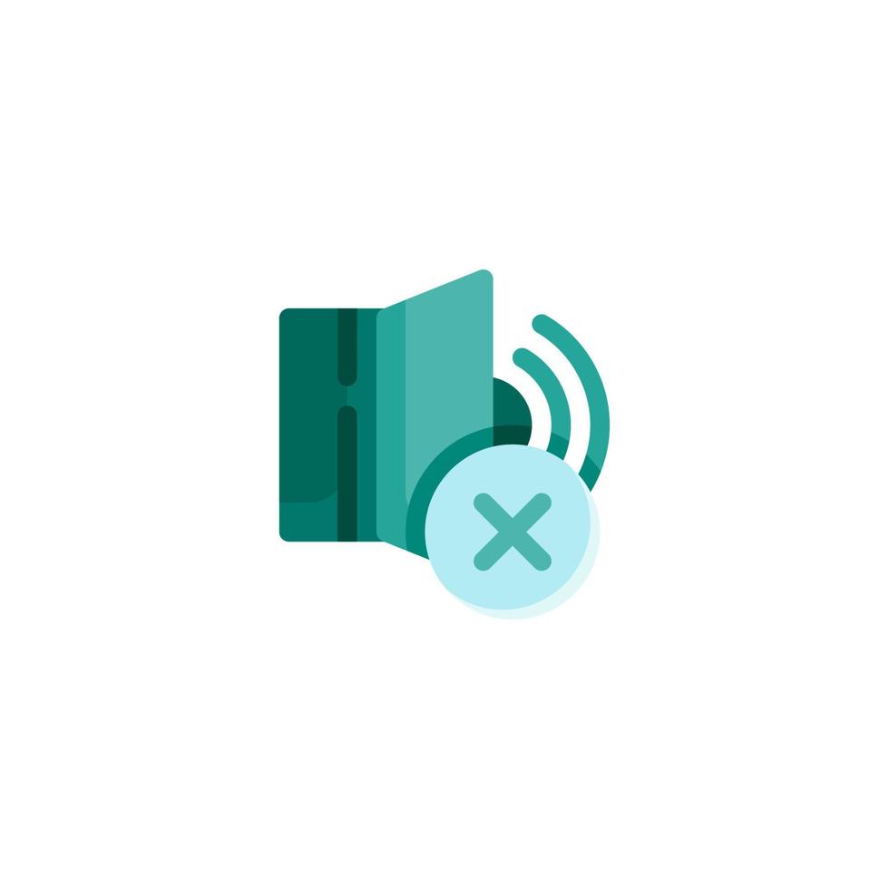 no sound flat style icon vector