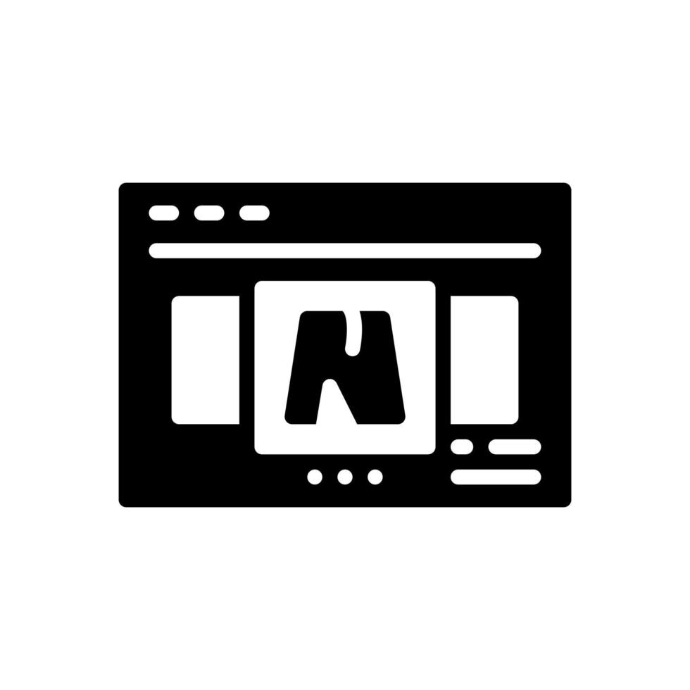 fashion blog solid style icon vector