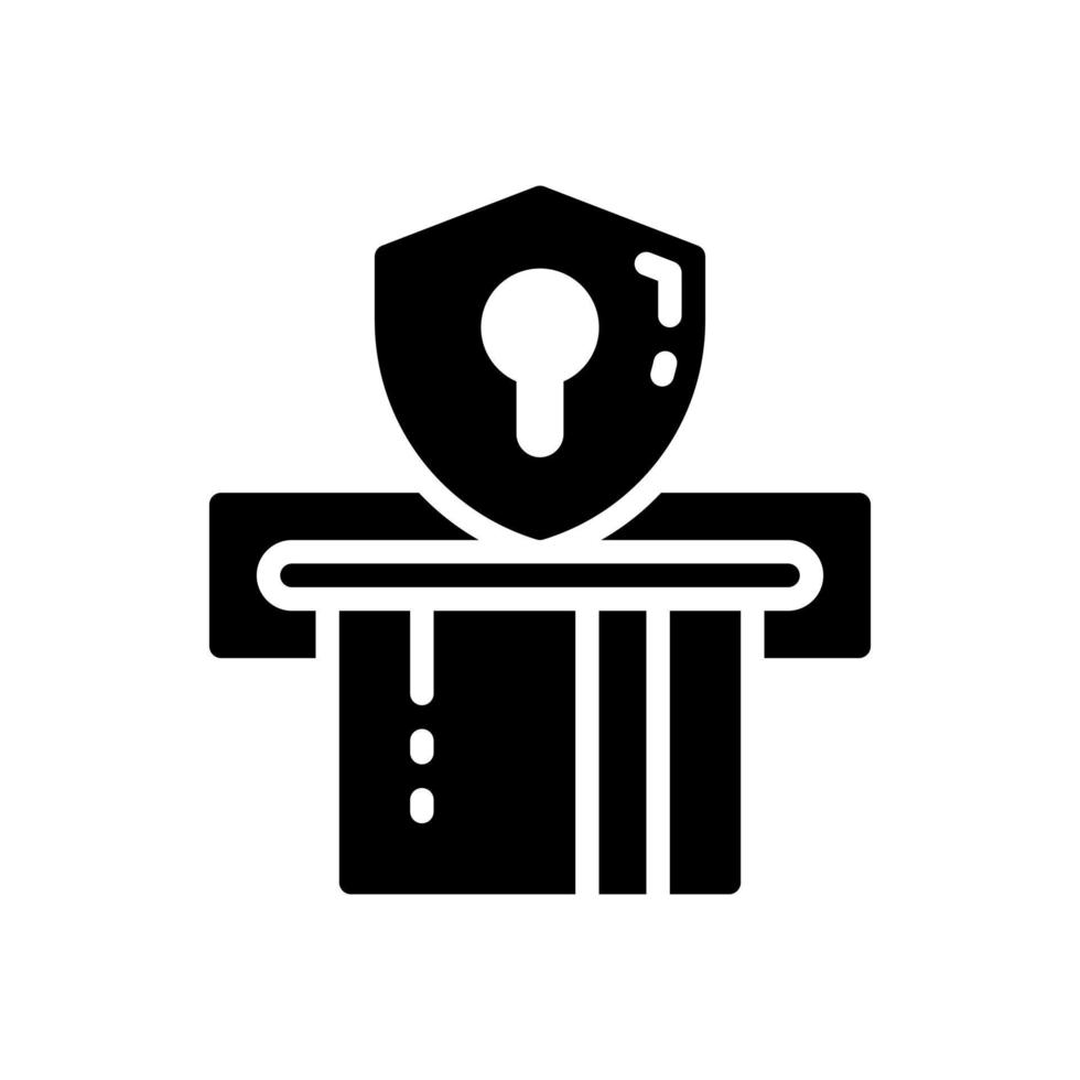 secure payment solid style icon vector