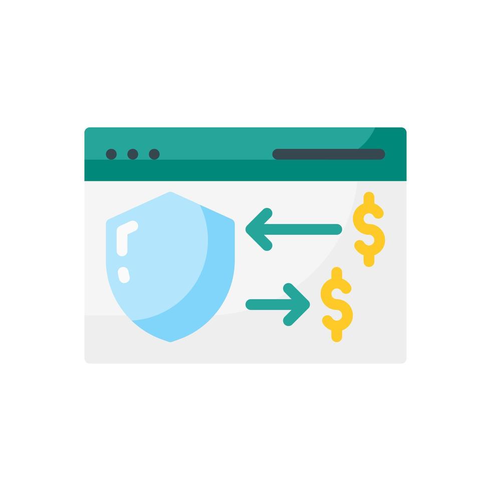 secure payment flat style icon vector