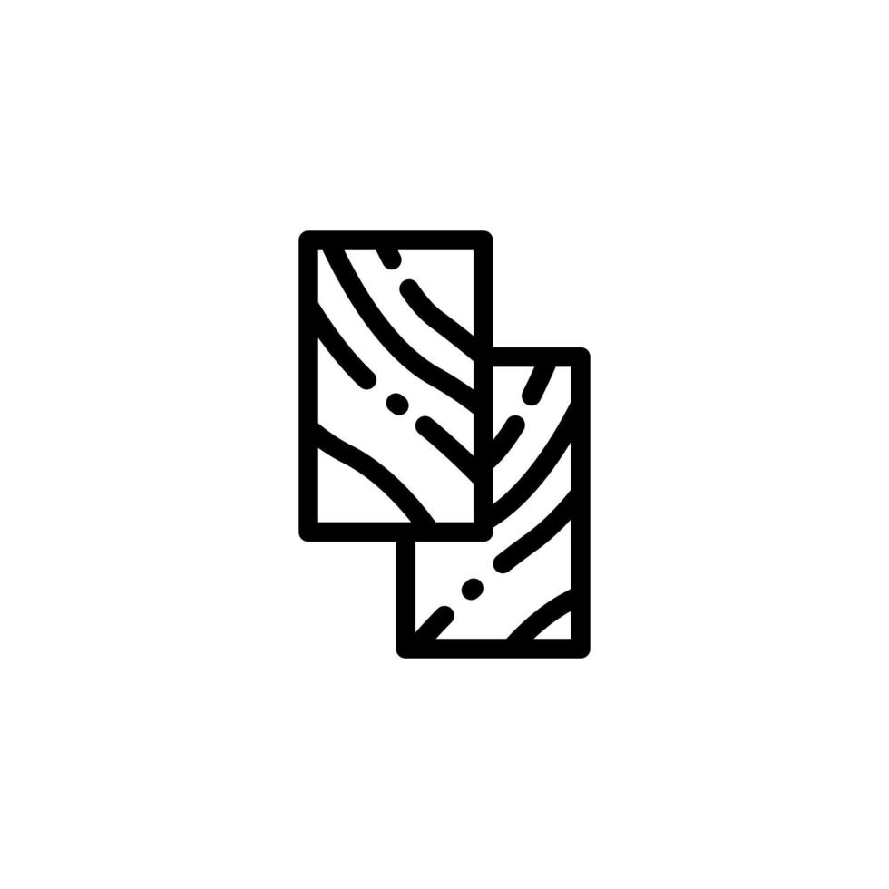 wood line style icon vector