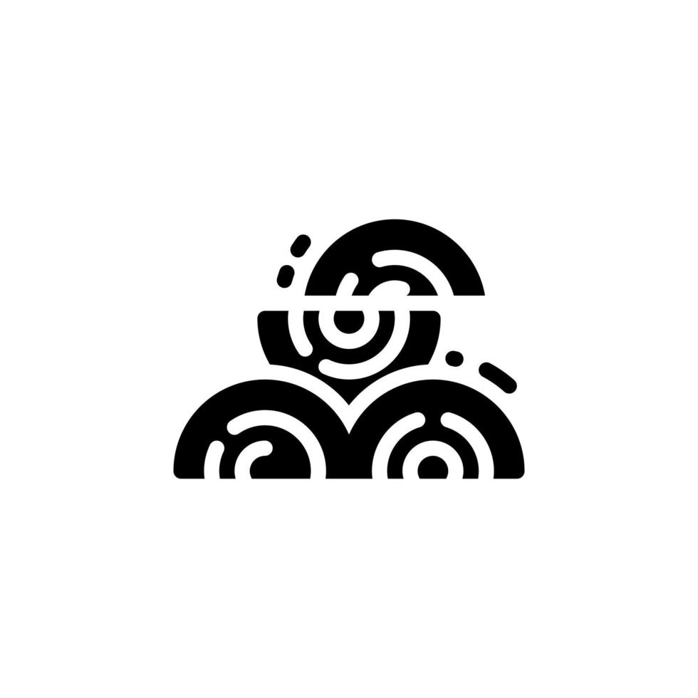 wood solid style icon vector