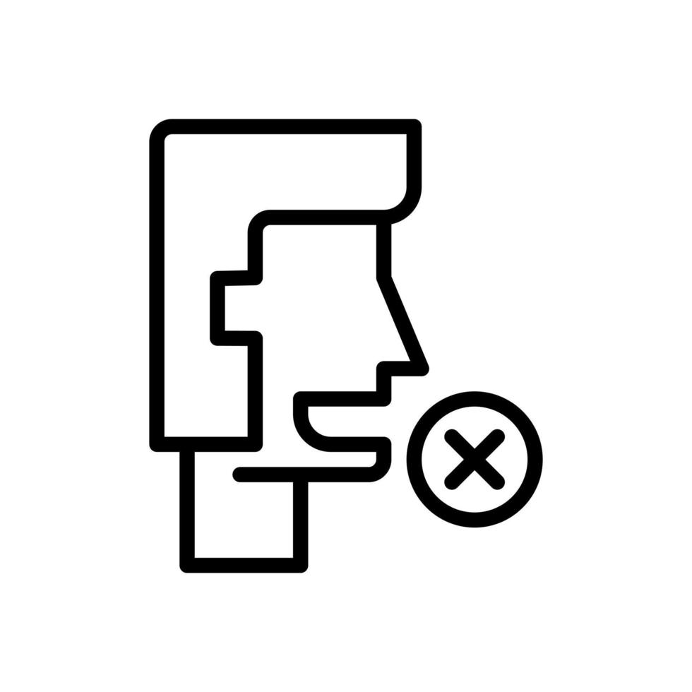 no sound line style icon vector