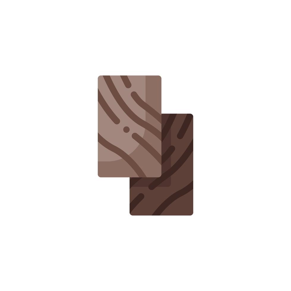 icono de estilo plano de madera vector