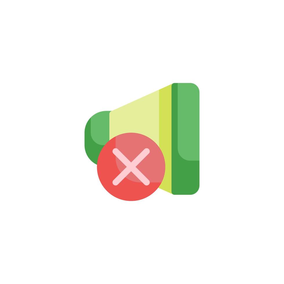 no sound flat style icon vector