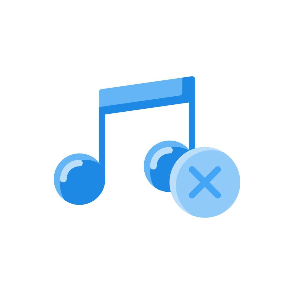 sin icono de estilo plano de sonido vector