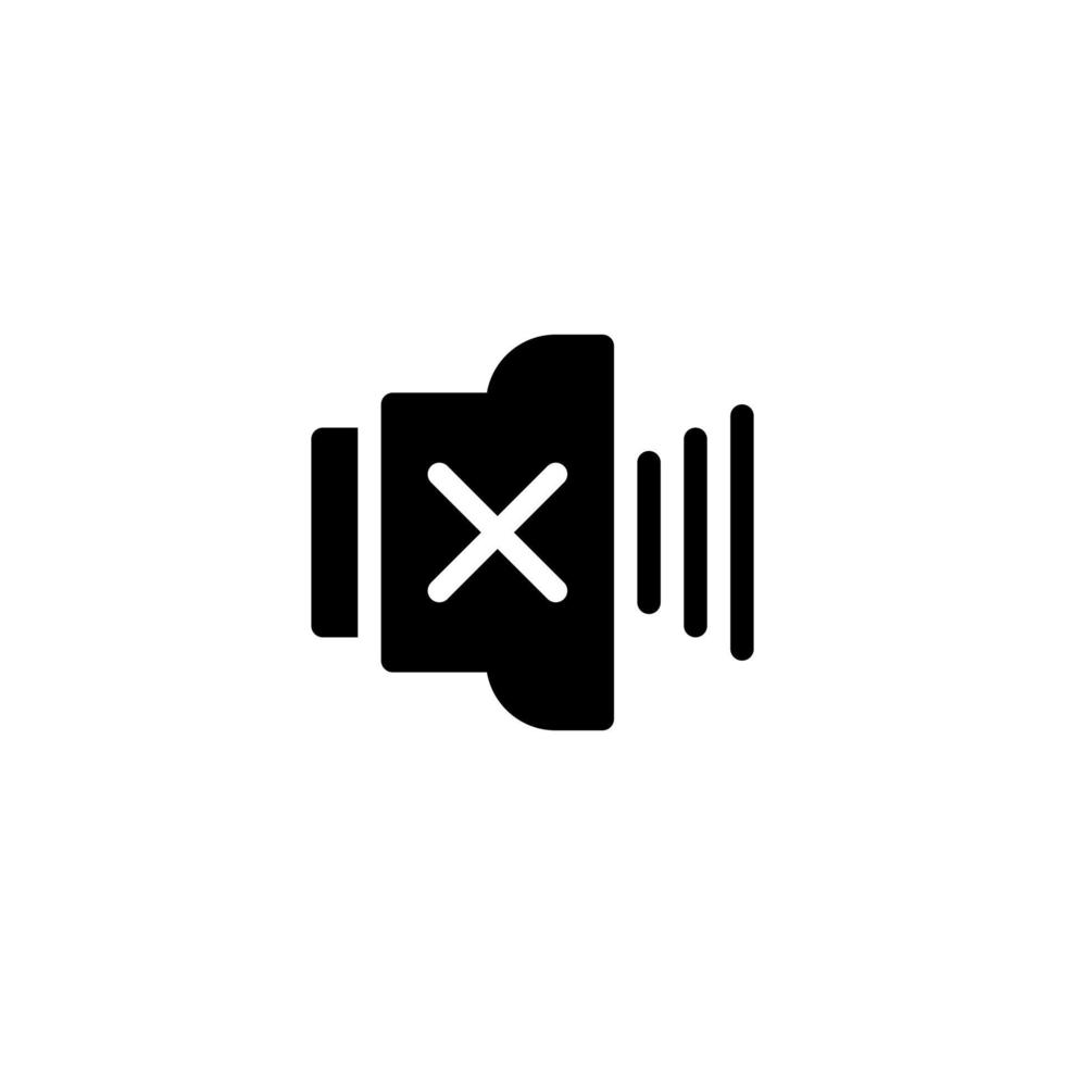 no sound solid style icon vector