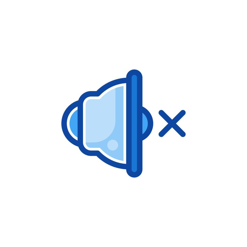 no sound filled line style icon vector