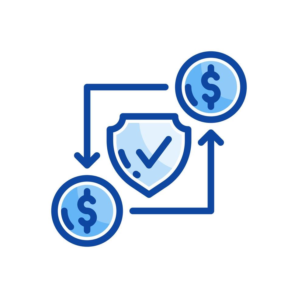secure payment filled line style icon vector