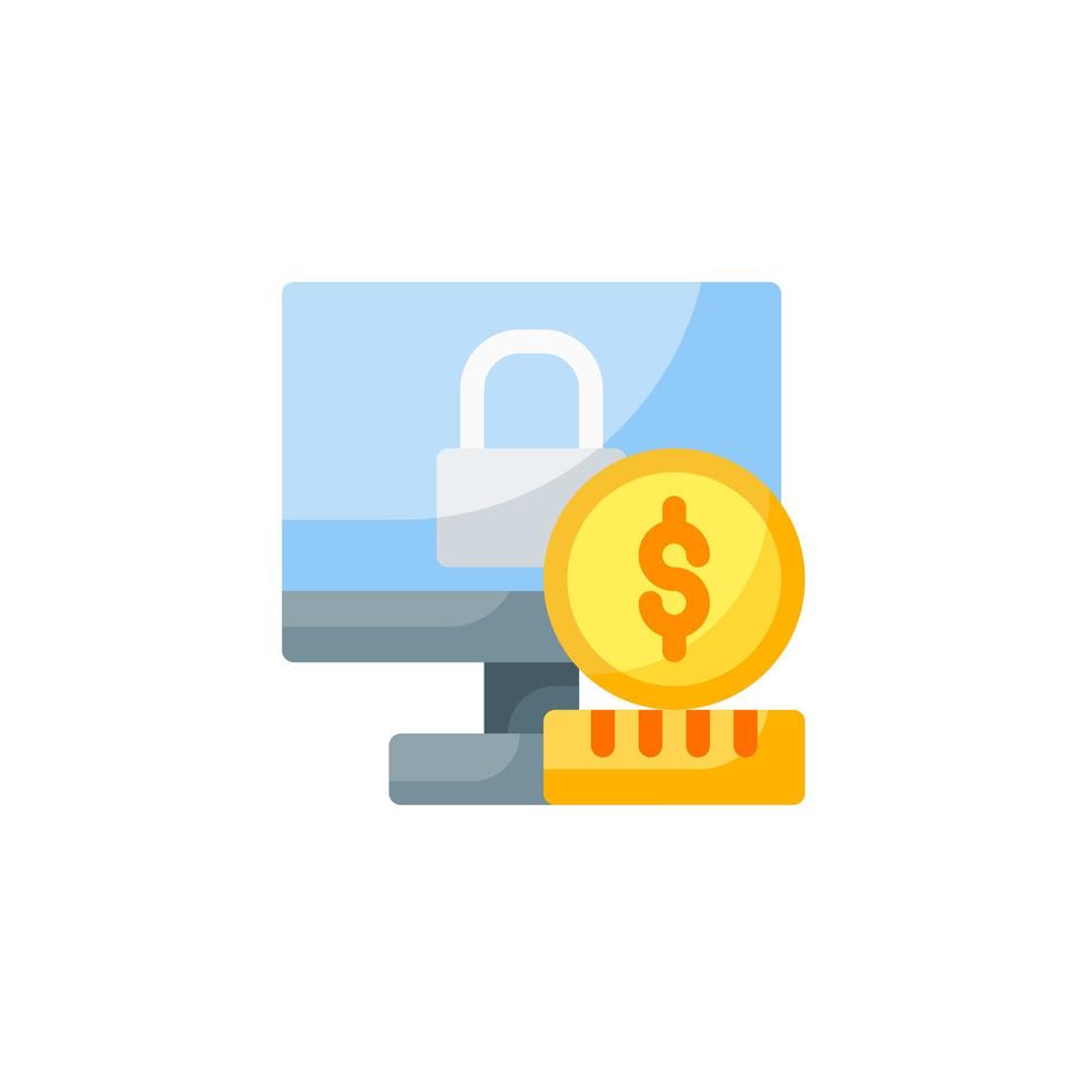 secure payment flat style icon vector