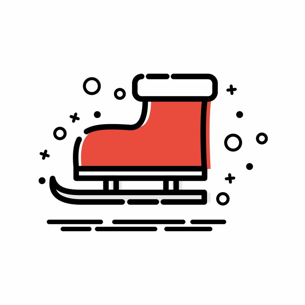 icono de patines estilo colorido vector