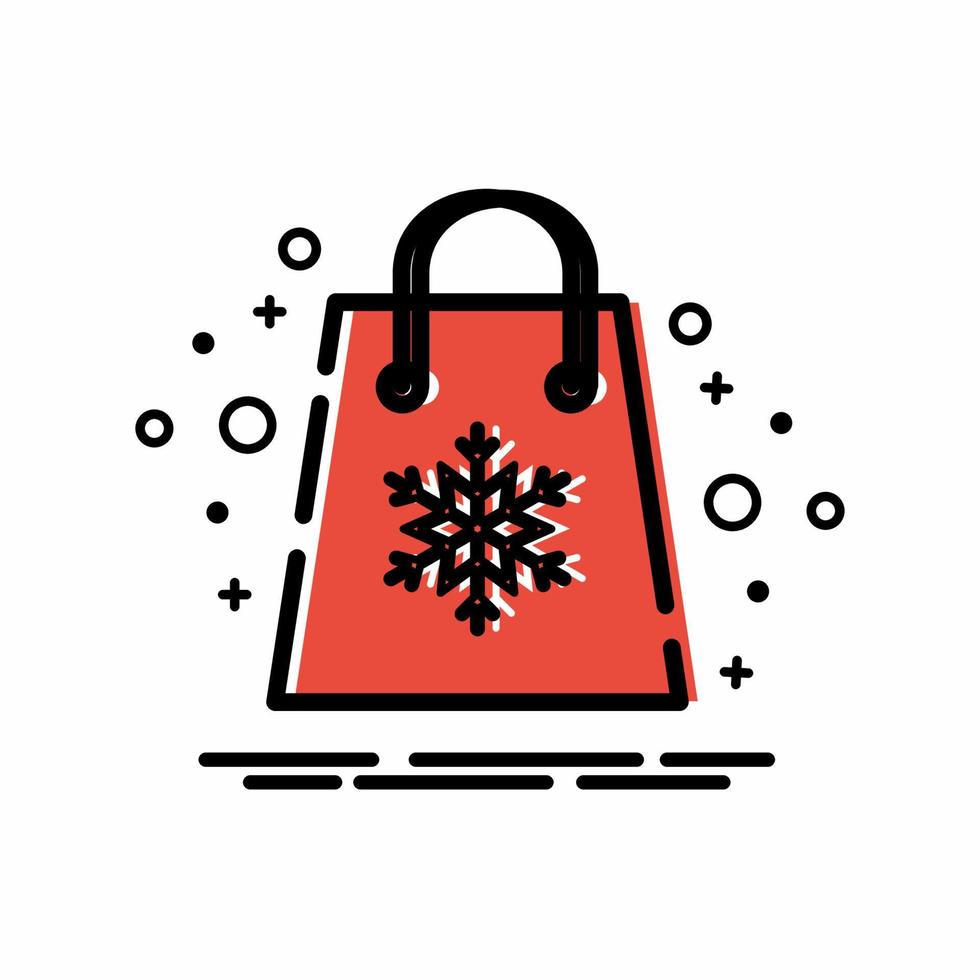 Gift Bag Icon Colorful Style vector