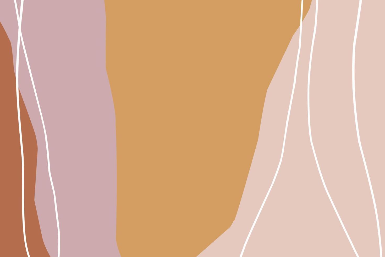 Stylish templates with organic abstract shapes and line in nude colors. Pastel background in minimalist style. Contemporary vector Illustration. Neutral background in minimalist style