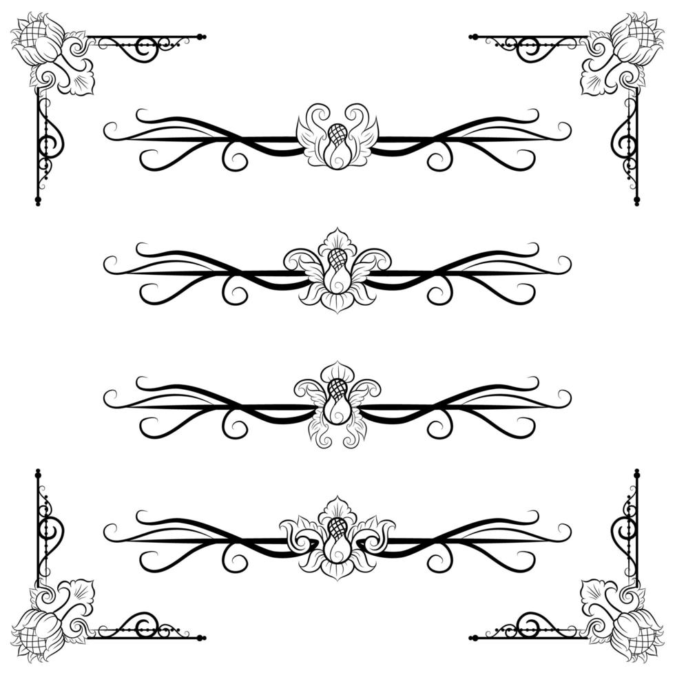 Text Devider Decorative Baroque Victorian Style vector