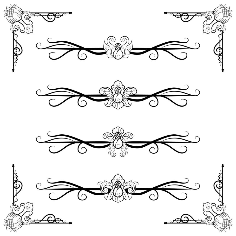 Text Devider Decorative Baroque Victorian Style vector