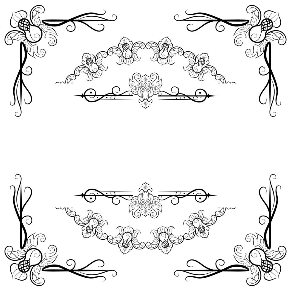 Text Devider Decorative Baroque Victorian Style vector