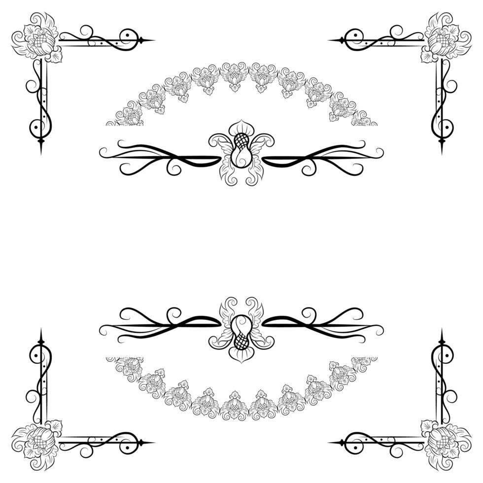 Text Devider Decorative Baroque Victorian Style vector