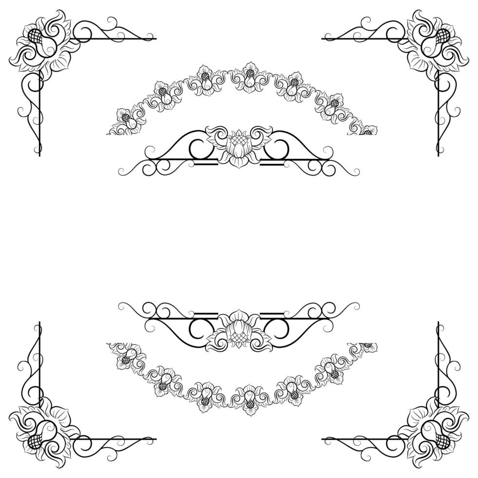 Text Devider Decorative Baroque Victorian Style vector